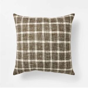 Threshold Studio McGee Woven Plaid Square Throw Pillow NWT